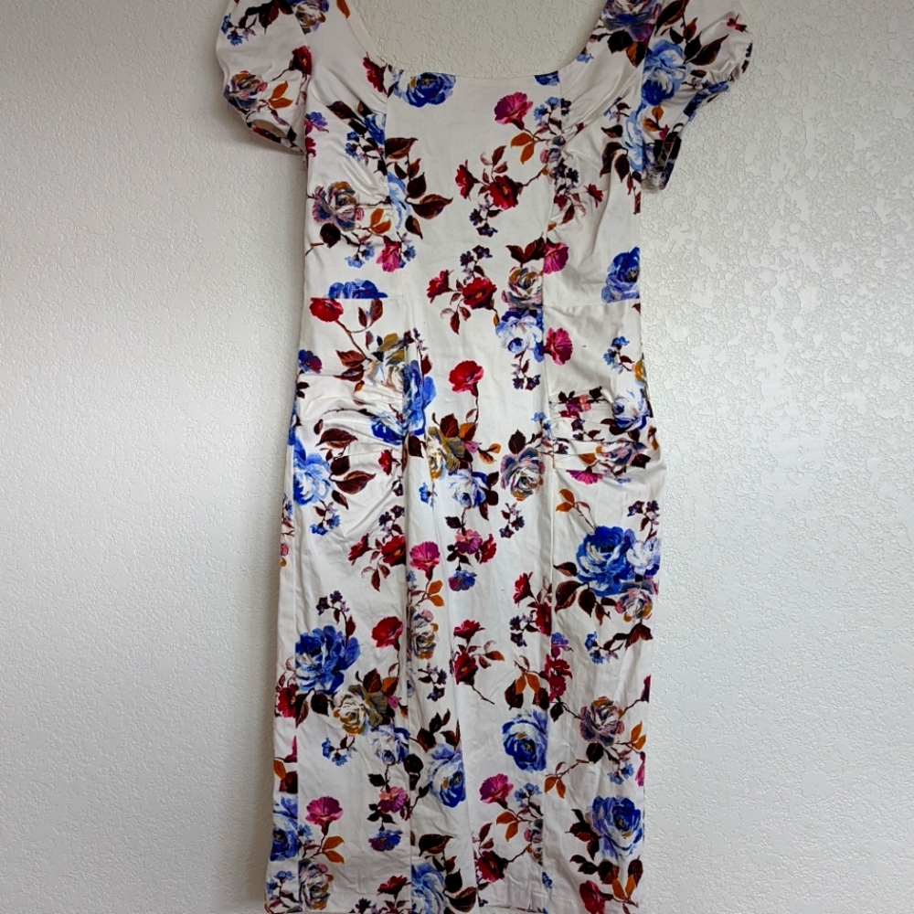 Belle Poque 50's Style Cotton Floral Swing Dress